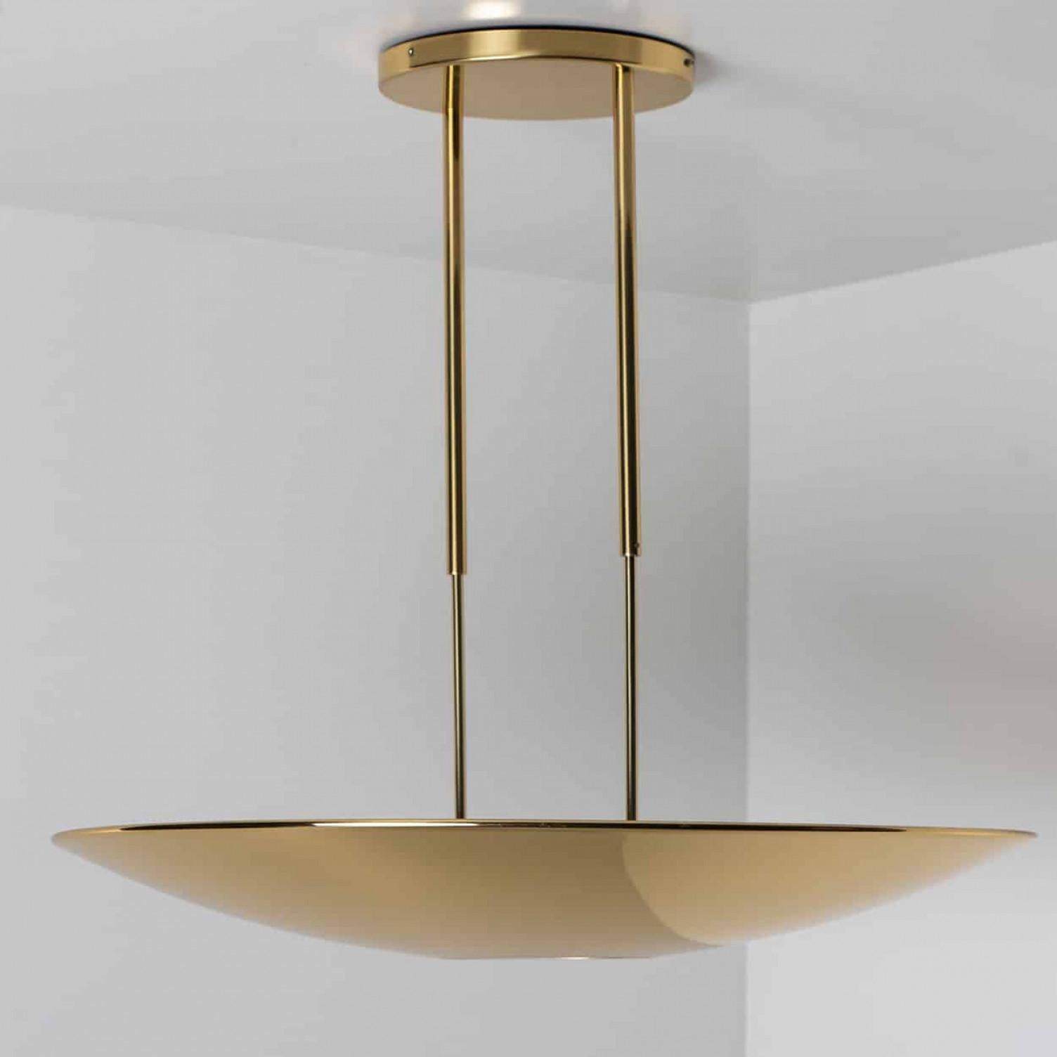 Ottone Florian Schulz XL Brass Pendant Lamp or Ceiling Fixture in vendita