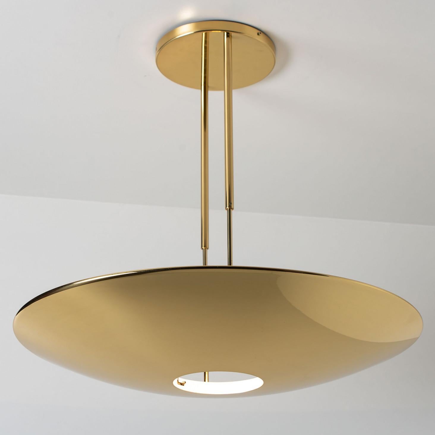 Florian Schulz XL Brass Pendant Lamp or Ceiling Fixture For Sale 2