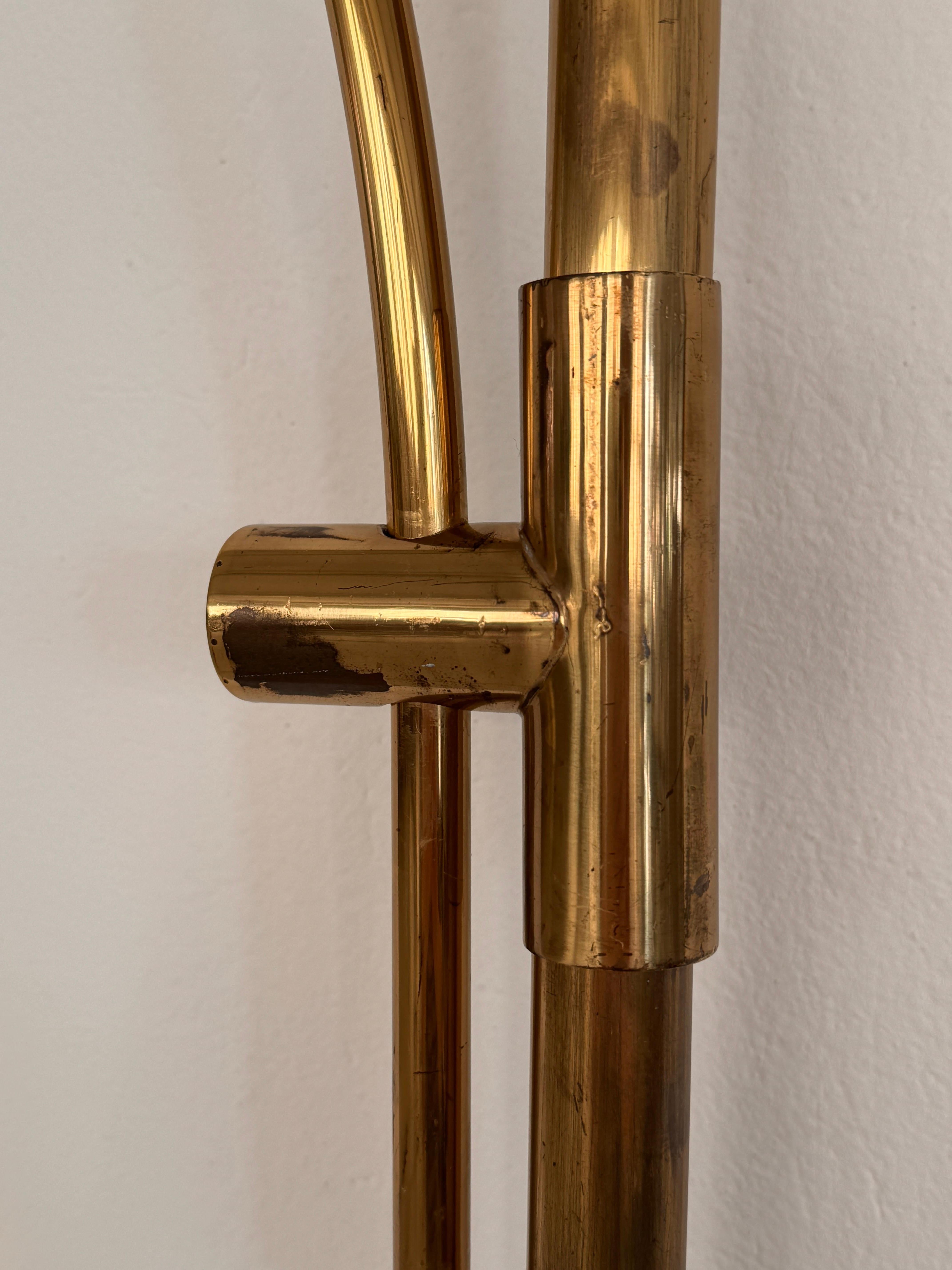Florian Schulz XL Lámpara de Arco Vintage BOCA de pared en latón, años 70 en venta 5