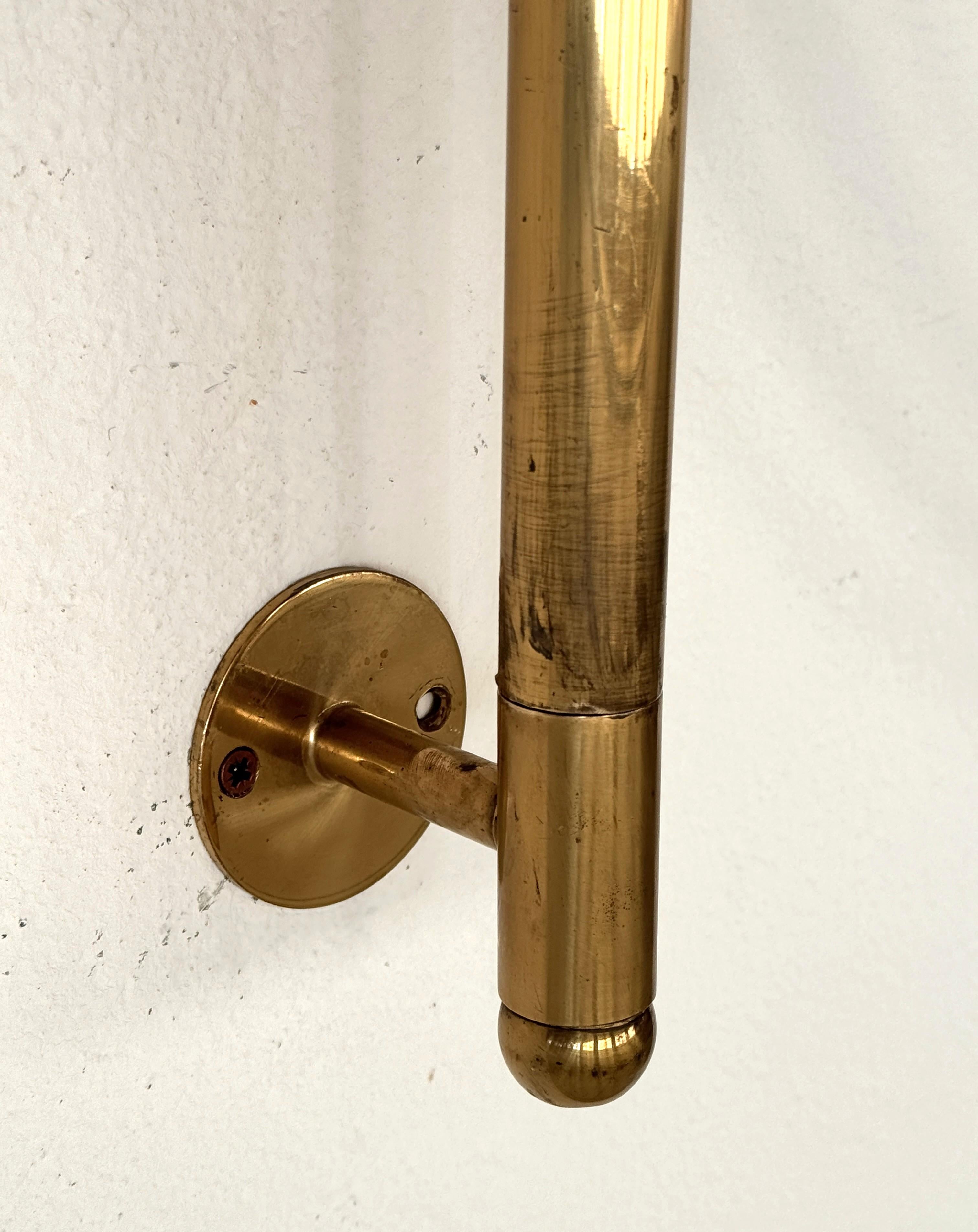 Florian Schulz XL Lámpara de Arco Vintage BOCA de pared en latón, años 70 en venta 8