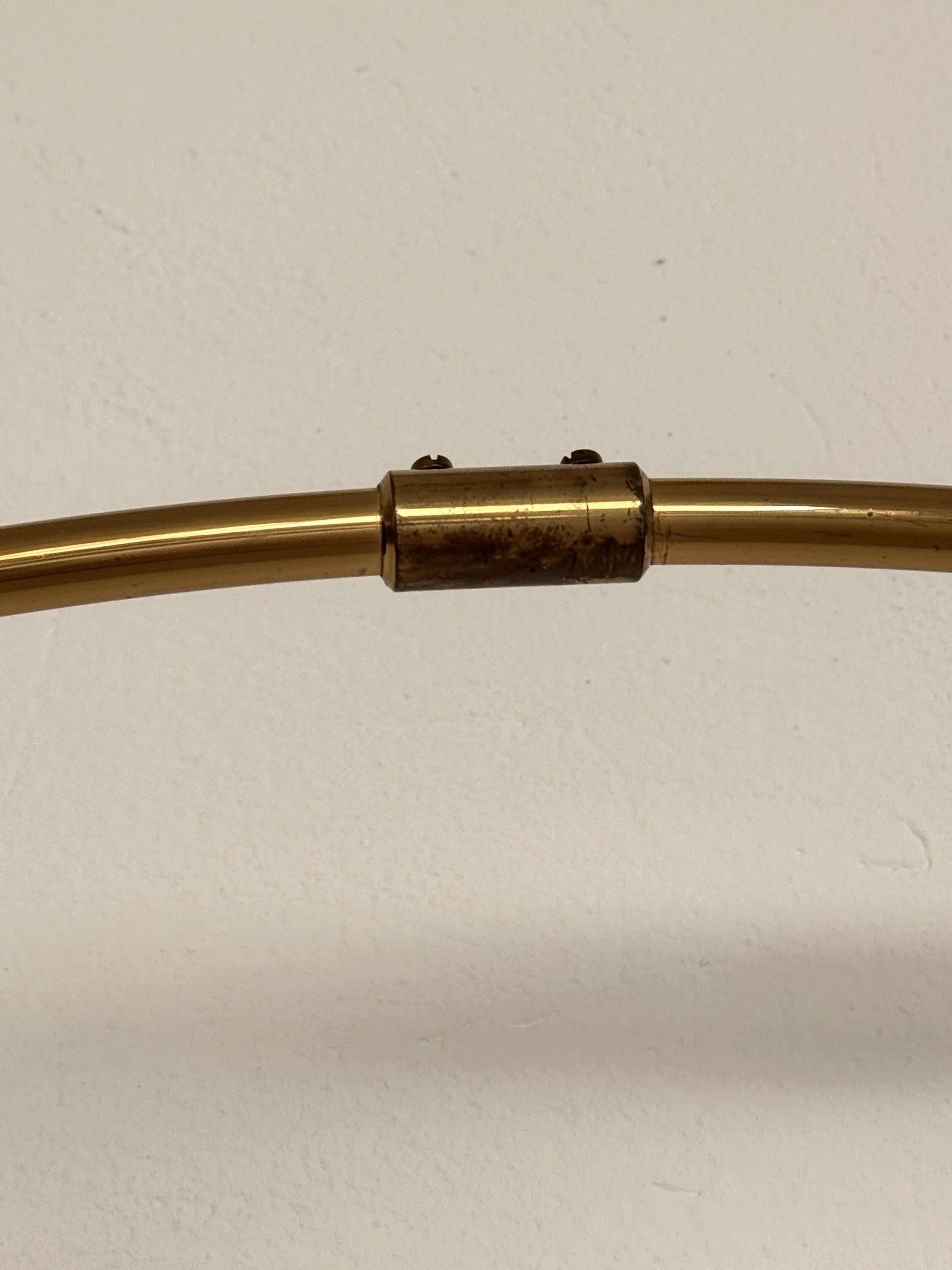 Florian Schulz XL Lámpara de Arco Vintage BOCA de pared en latón, años 70 en venta 11