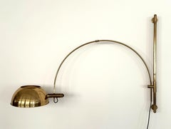 Florian Schulz XL Wall Mounted Vintage Arc Lamp BOCA in Brass, 1970s