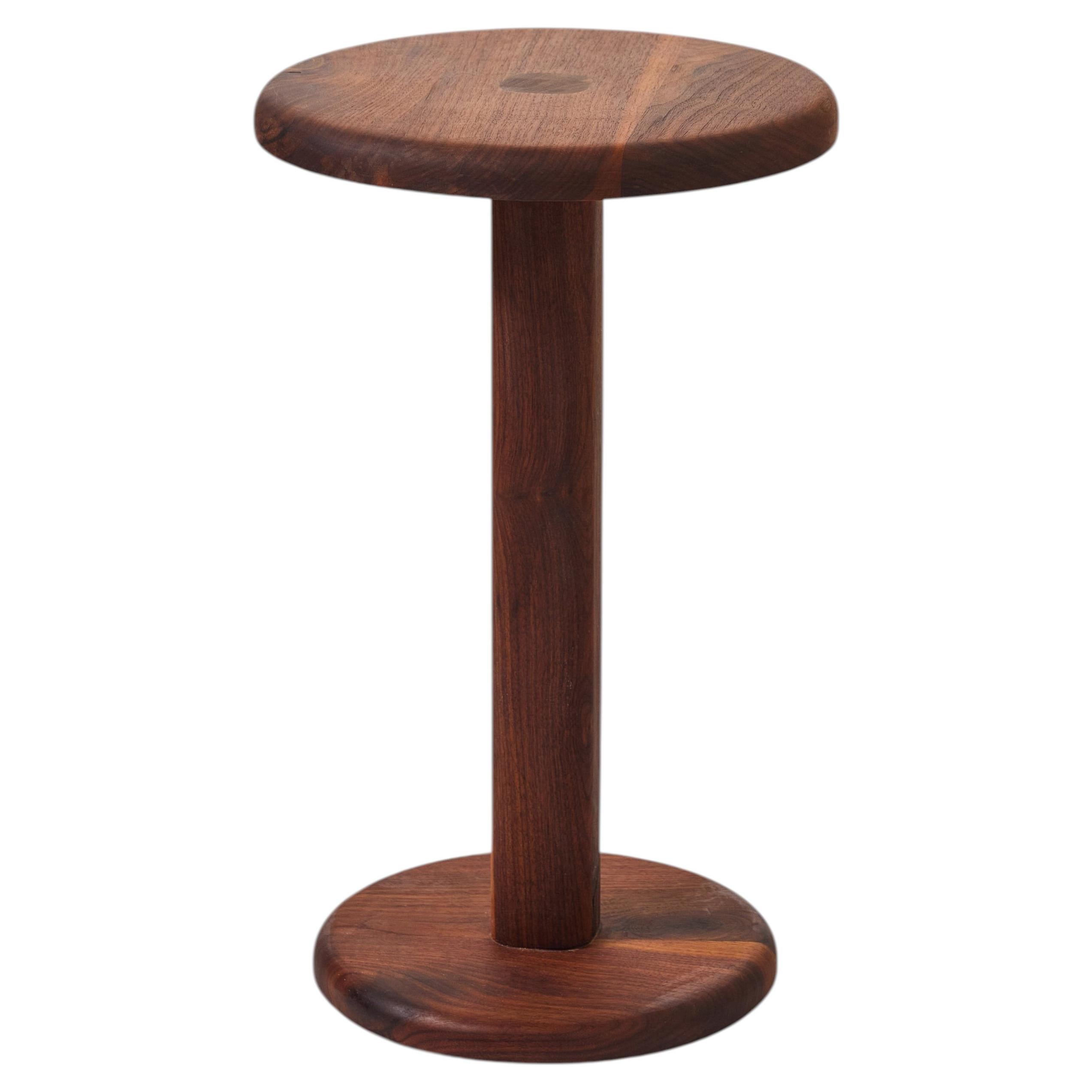 Florian Side Table (Large) in Solid Walnut, Handcrafted in USA, Modern Design