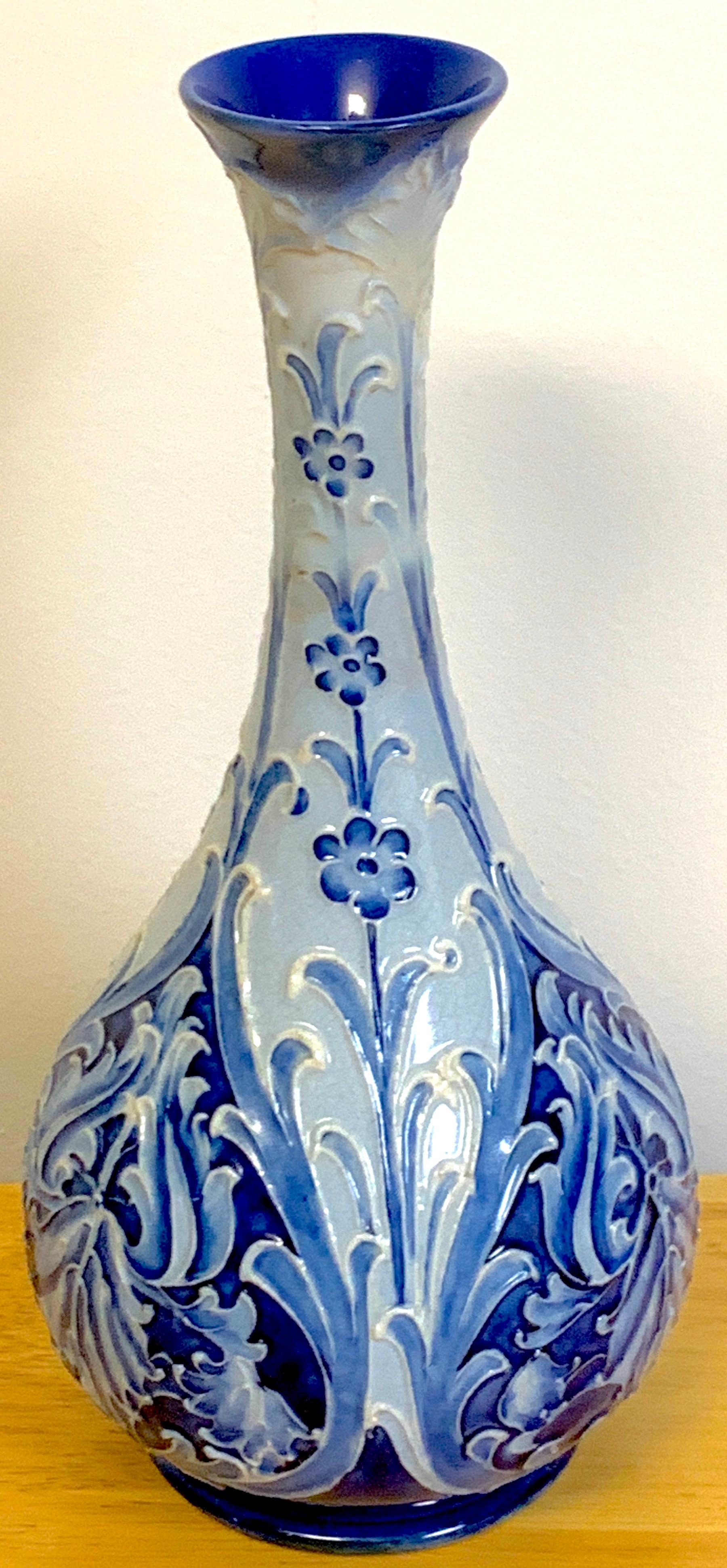 Florian ware, Art Nouveau long neck vase by William Moorcroft, a fine example, bright well executed decoration, signed in full with the Macintyre stamp plus Moorcroft’s initials incised as the designer - ‘W.M des’.


 