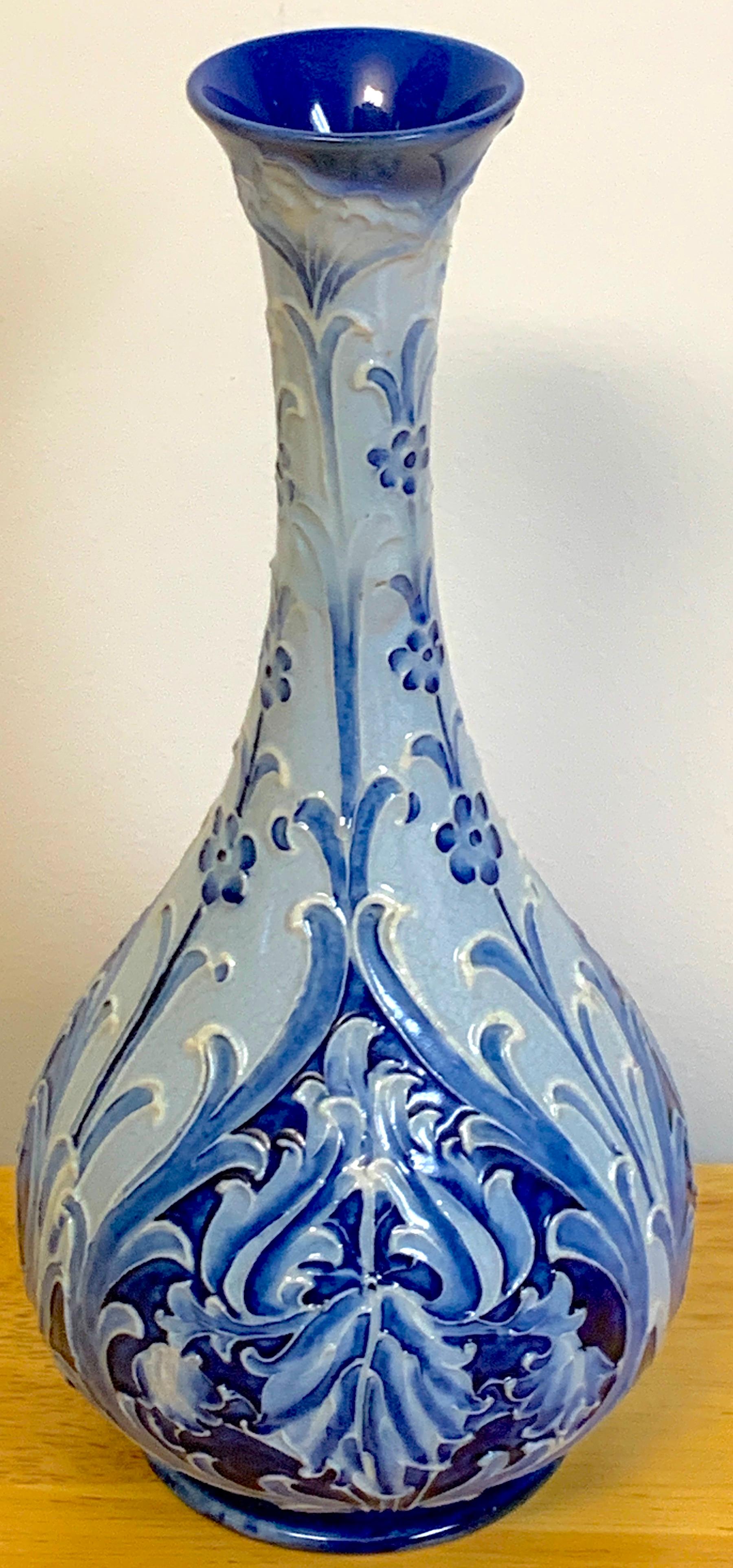Florian Ware, Art Nouveau Long Neck Vase by William Moorcroft In Good Condition In West Palm Beach, FL