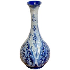 Antique Florian Ware, Art Nouveau Long Neck Vase by William Moorcroft