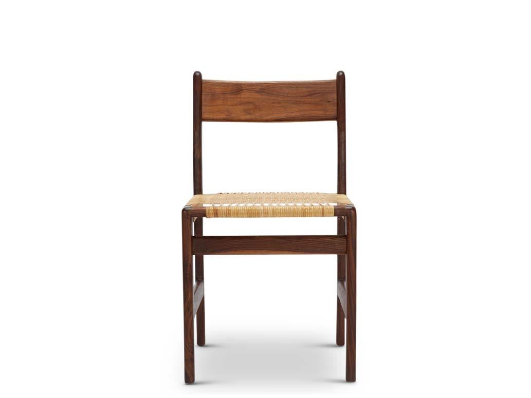 American Floriano Caned Dining Chair by Nikolai LaFuge For Sale