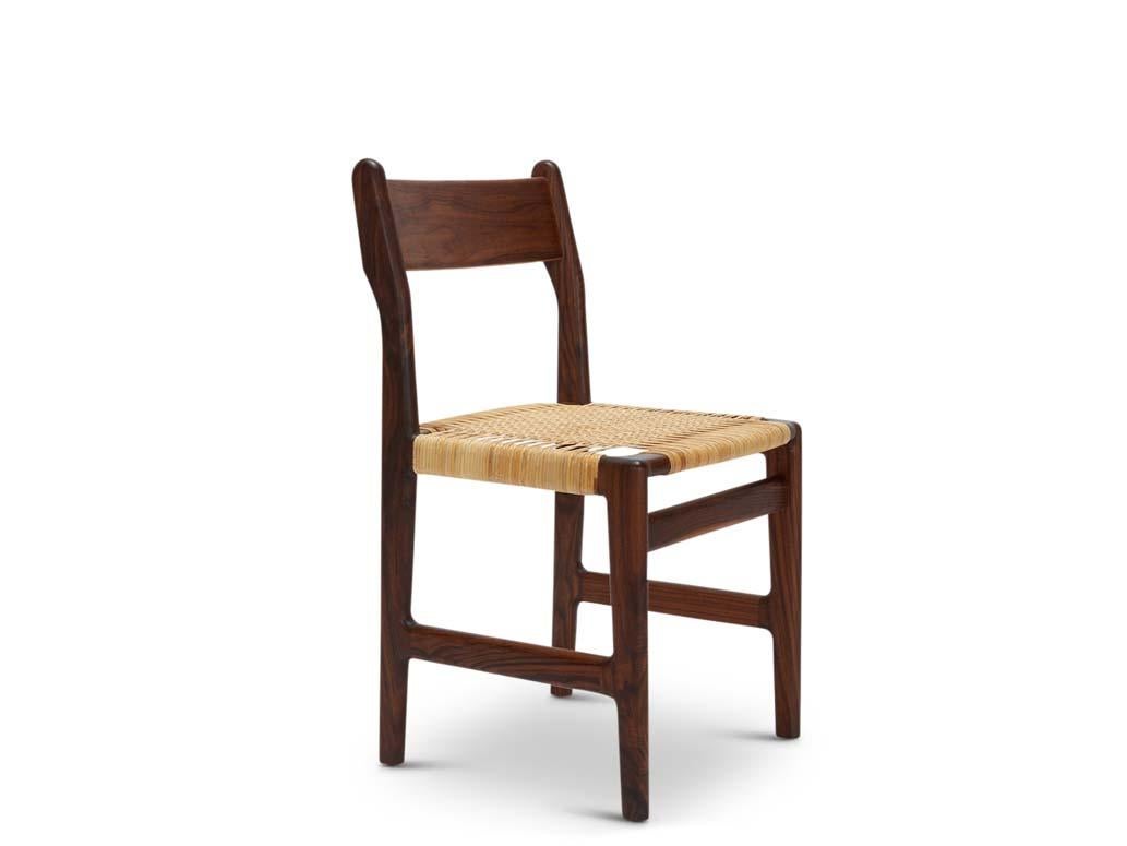 Contemporary Floriano Caned Dining Chair by Nikolai LaFuge For Sale