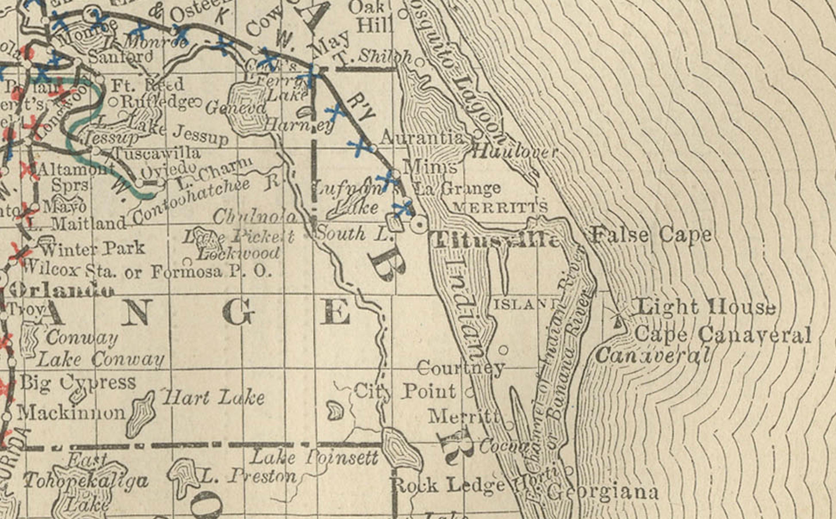 Mapa de Florida 1888 - Litografía antigua Rand McNally

Este antiguo mapa de Florida de 1888, publicado por Rand, McNally & Co, presenta una visión detallada del estado a finales del siglo XIX, justo cuando Florida estaba pasando de ser una frontera