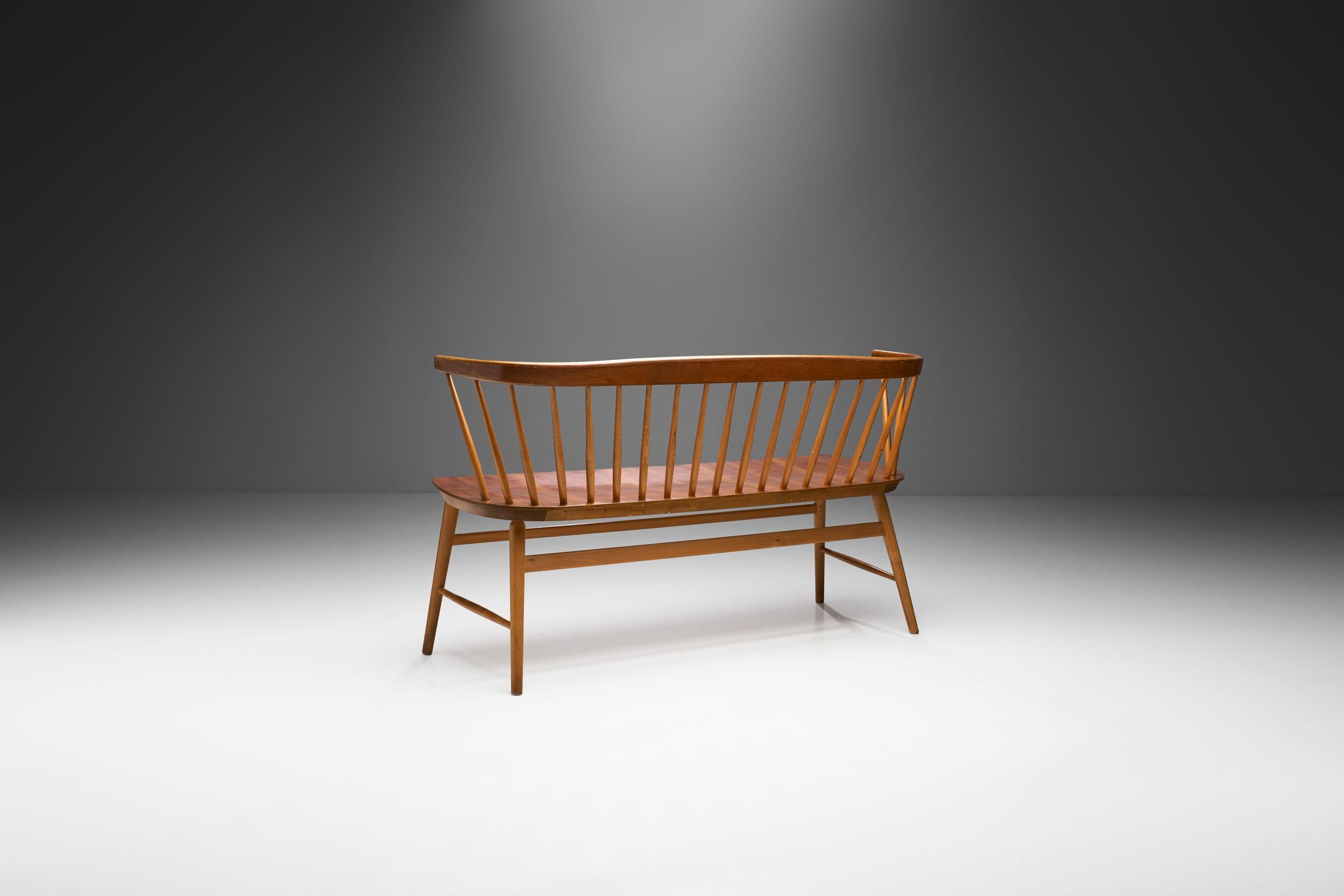 “Florida” Bench by Ebbe Wigell, Sweden, 1950s In Good Condition In Utrecht, NL