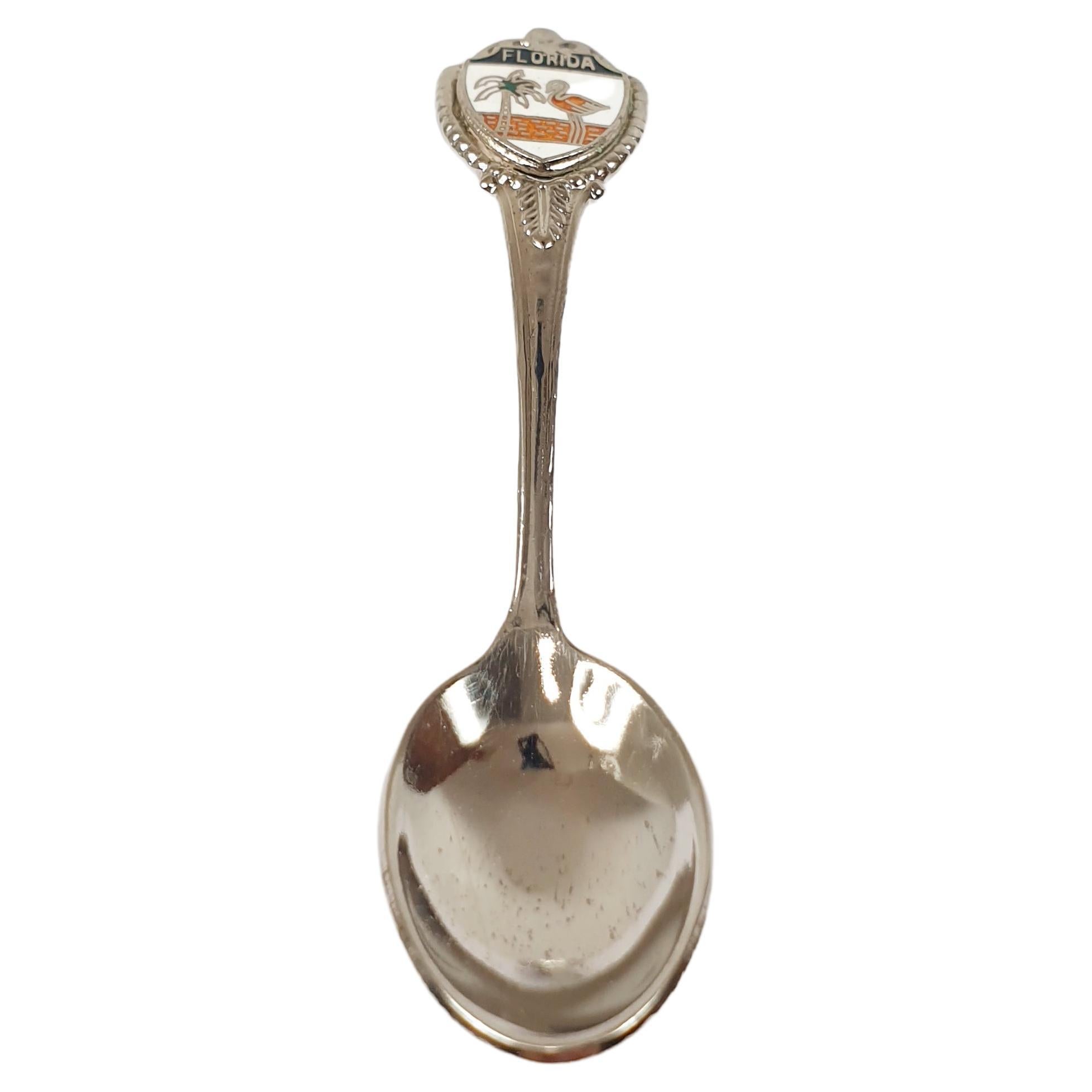 Women's or Men's Florida state collectors Rosecraft Sterling Silver teaspoon  For Sale