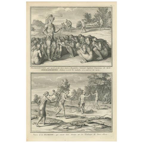Florida Women Mourning Their Husbands, with Hermaphrodites in Ritual Service