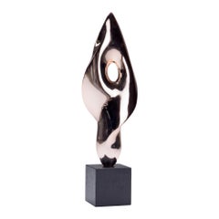 Florin Decorative Sculpture with Rose Gold Finish and Wood Base by CuratedKravet