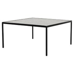 Retro Floris Fiedeldij Square White & Gray Mosaic Tile Table for Artimeta, Black Legs