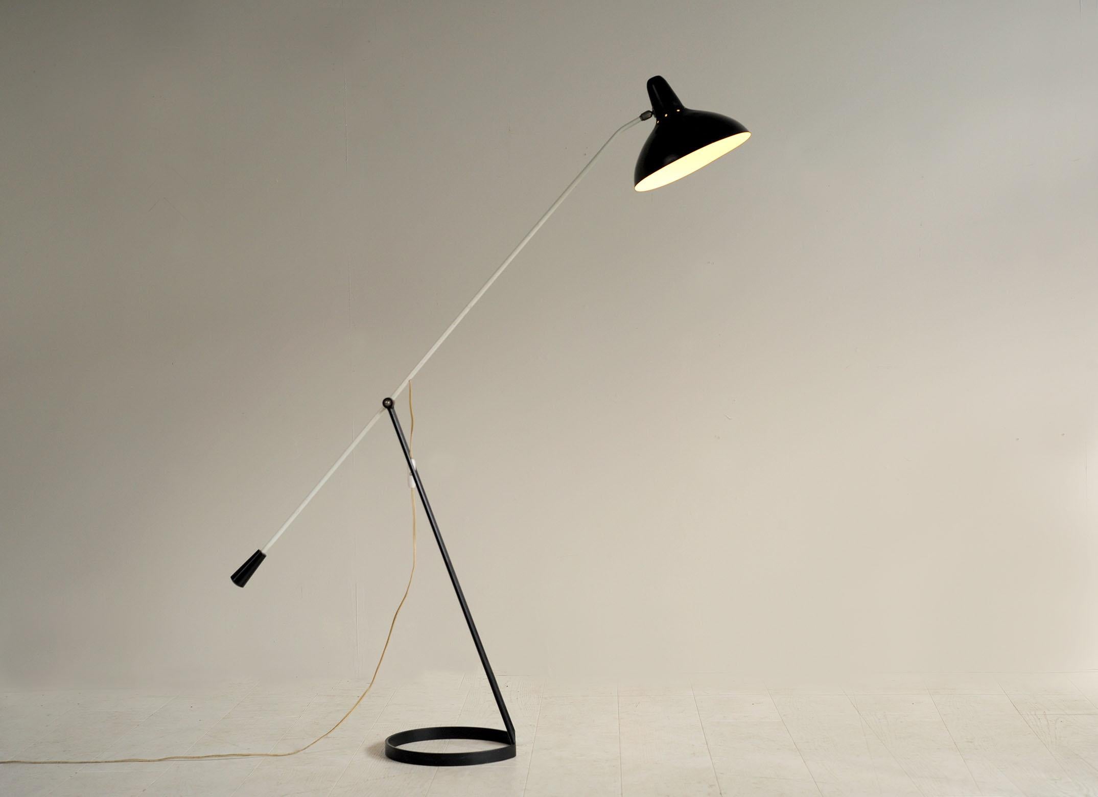 Mid-Century Modern Floris H. Fiedeldi, Tivoli Grasshopper Floor Lamp, Netherlands, 1956