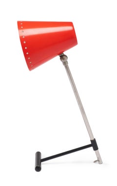 Floris H. Fiedeldij for Artimeta, Red Bambi Table Lamp, 1950s