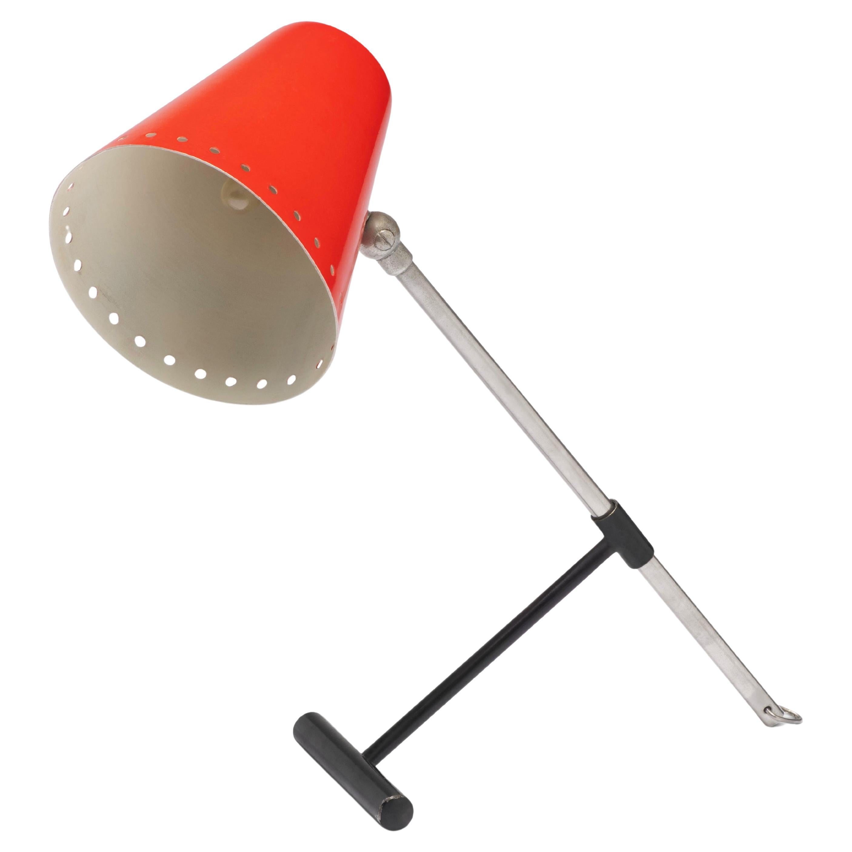 Floris H. Fiedeldij pour Artimeta, lampe de table Bambi rouge, années 1950 en vente