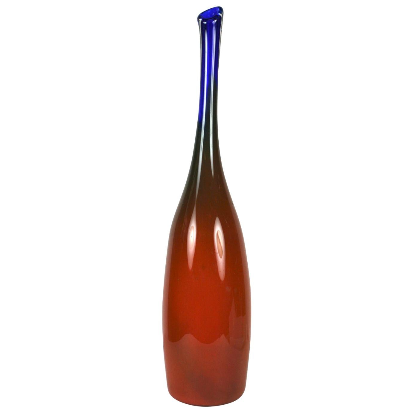 Floris Meydam für Leerdam Orange-blaue Vase