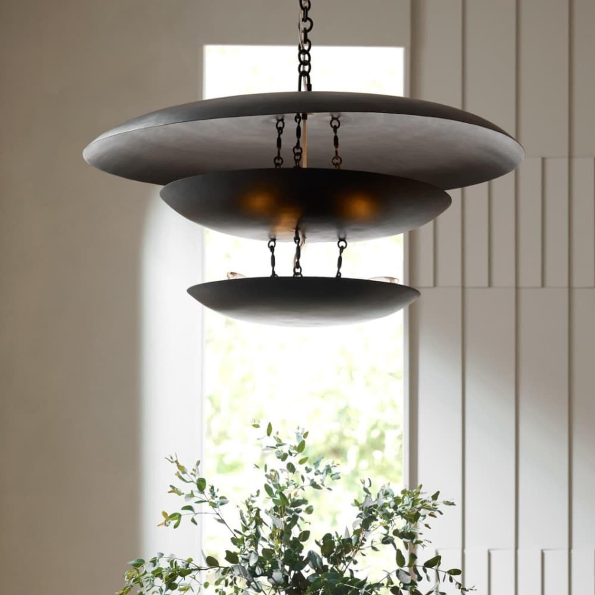 Lampadario Florko DMI25 - 3 livelli in ferro annerito in vendita 4