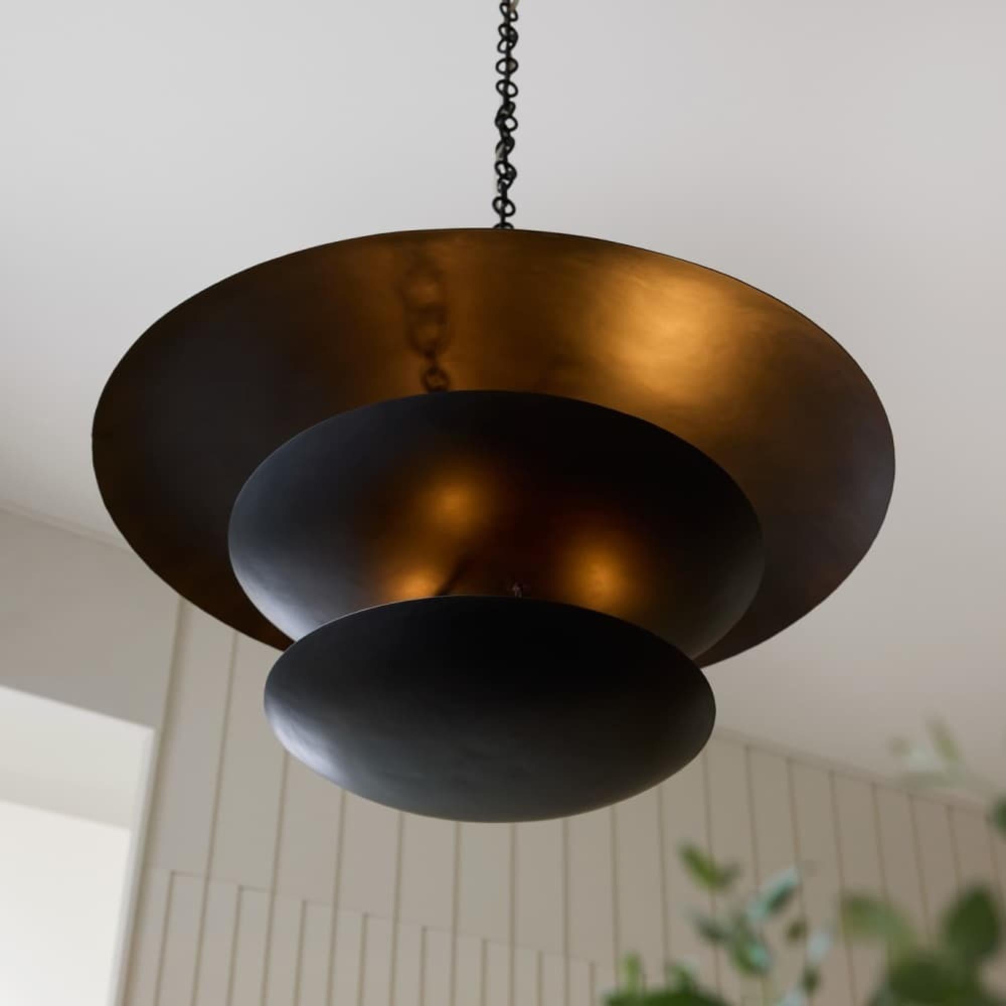 Lampadario Florko DMI25 - 3 livelli in ferro annerito in vendita 5