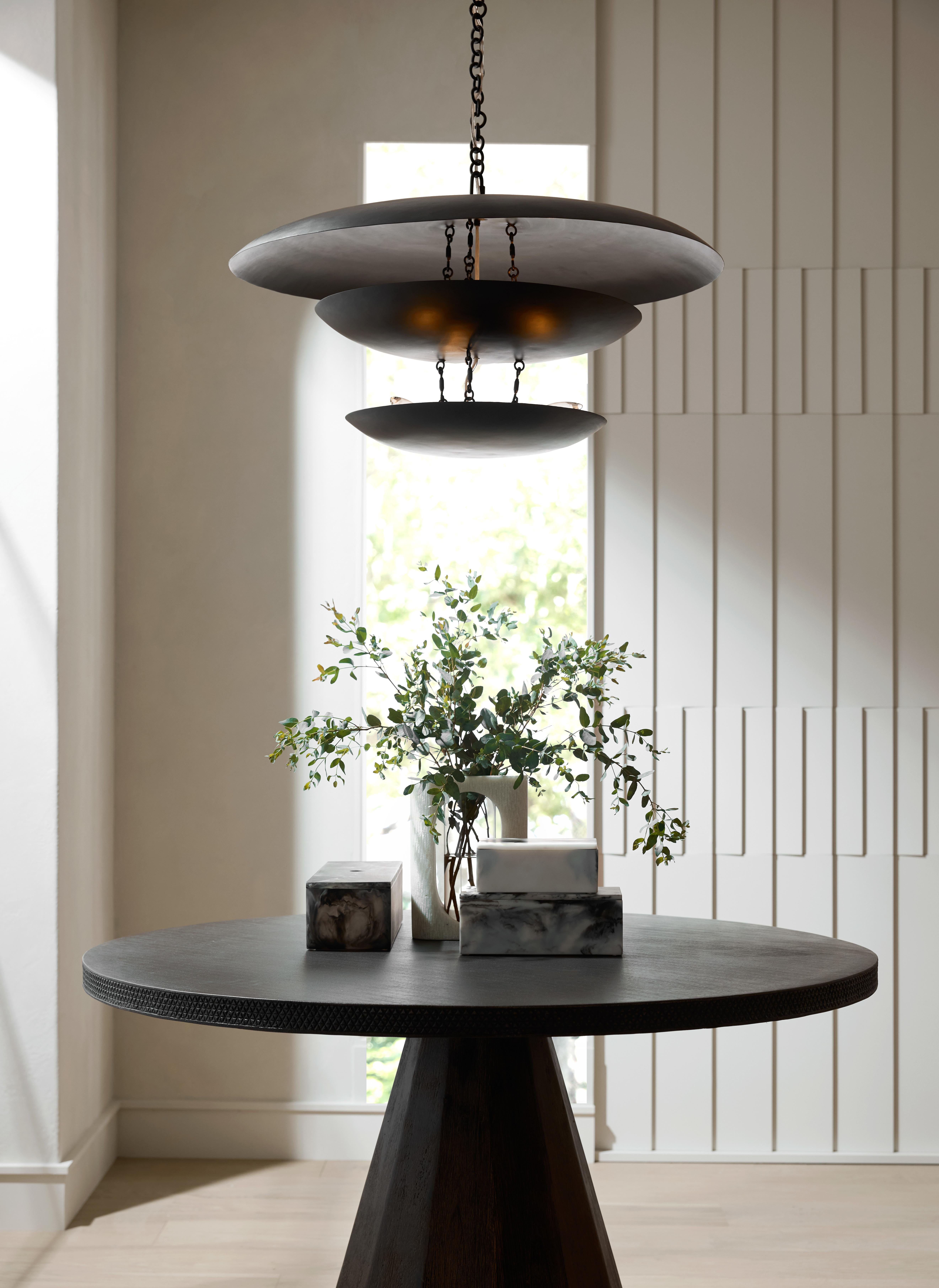 Lampadario Florko DMI25 - 3 livelli in ferro annerito in vendita 8