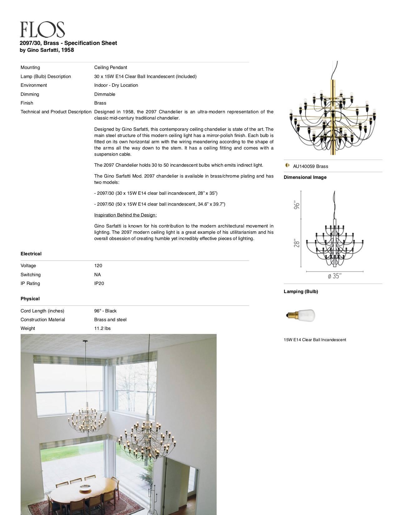 flos 2097 30 chandelier