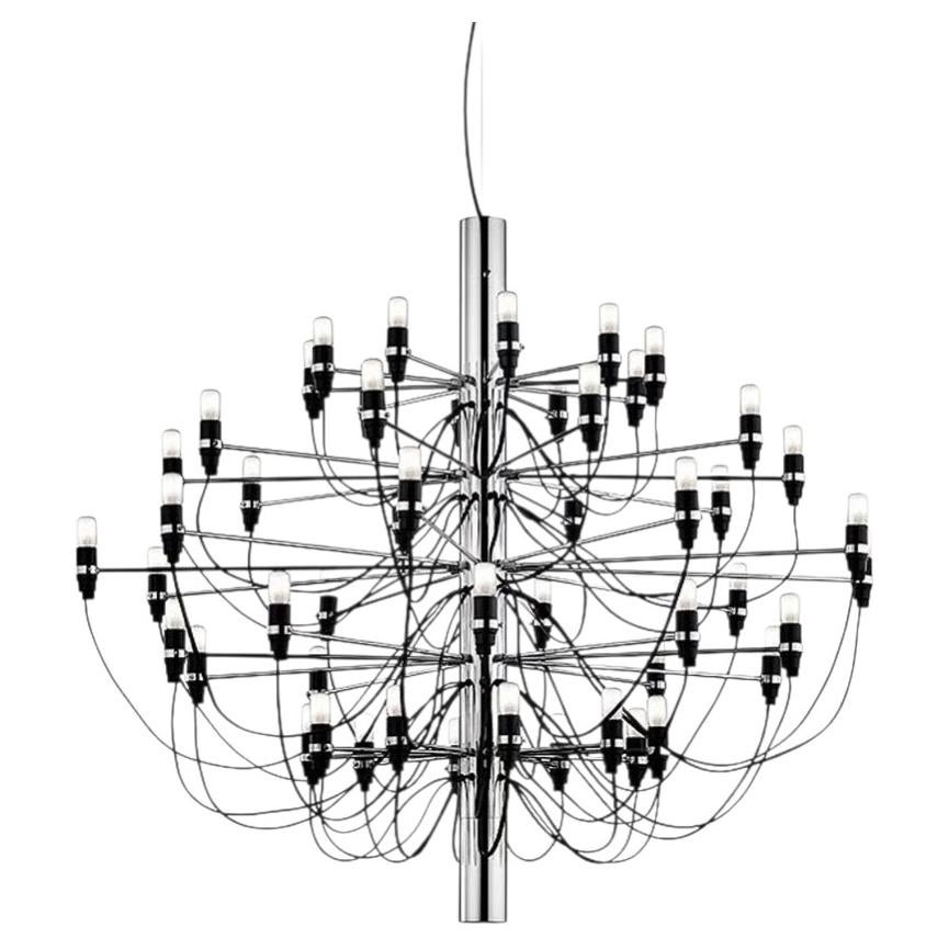Flos 2097/50 Kronleuchter von Gino Sarfatti, Chrom, Mid-Century Modern