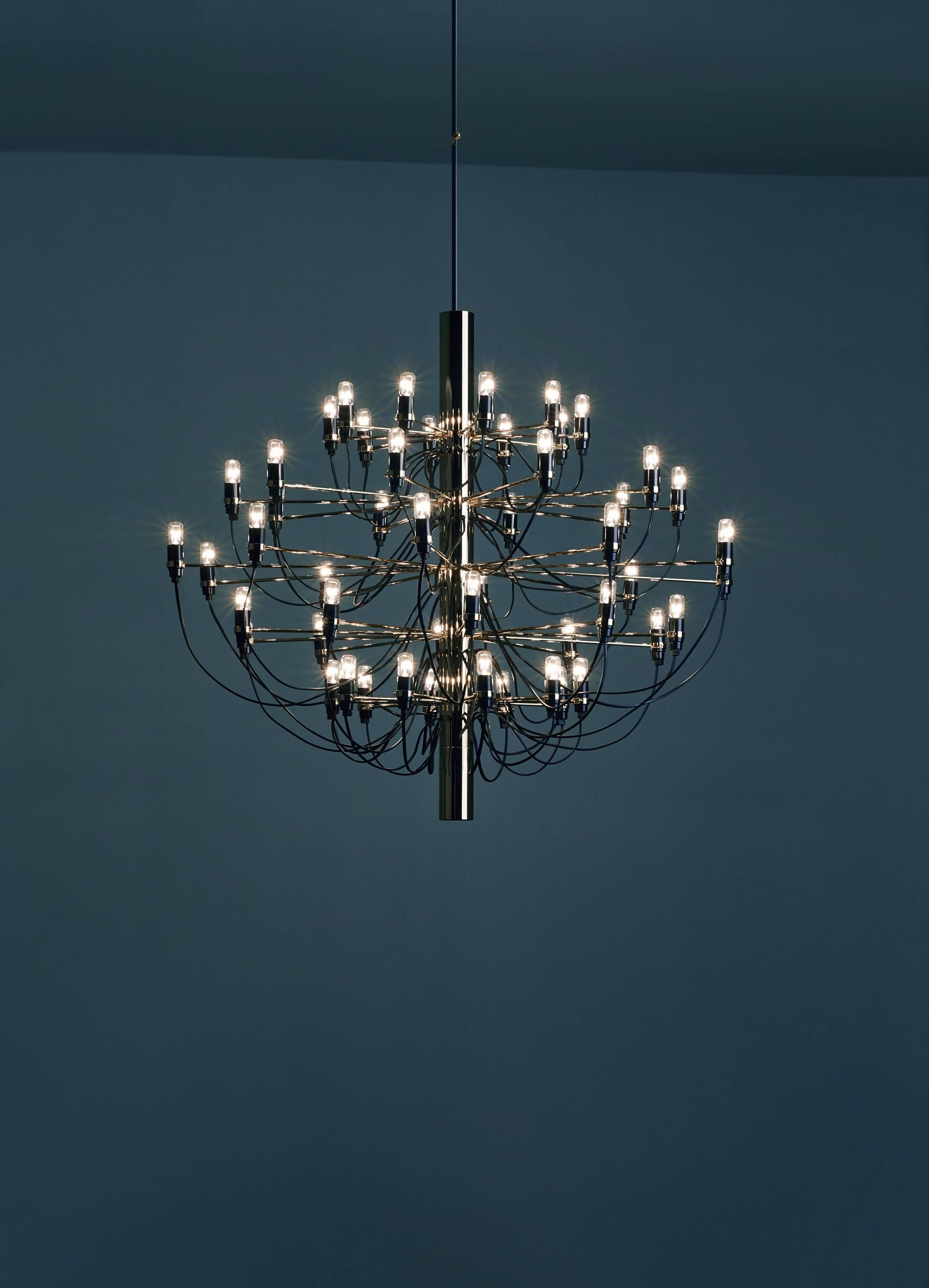 Moderne Lampe à suspension FLOS 2097/50 en chrome de Gino Sarfatti en vente