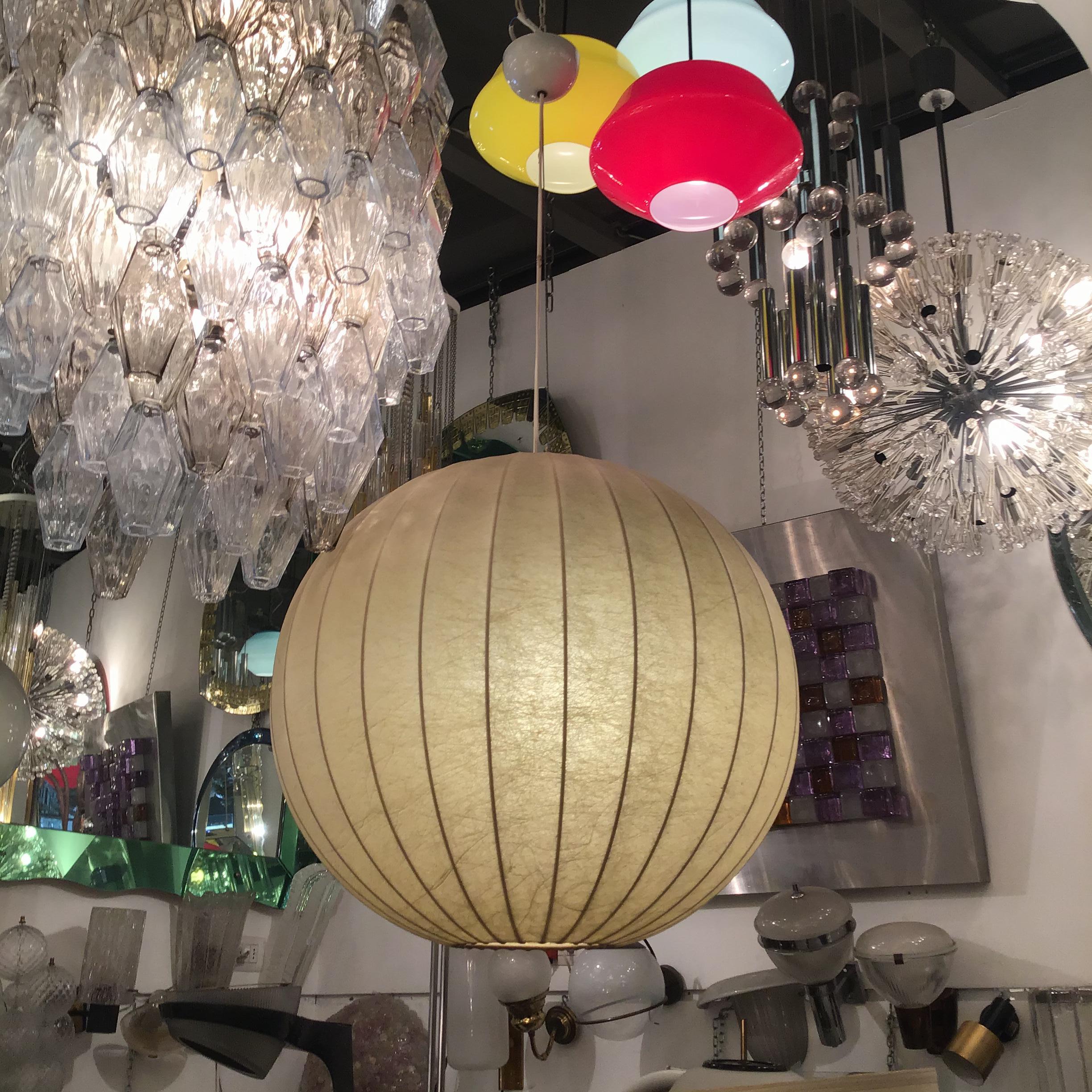 Flos Lustre Achille et PierGiacomo Castiglioni Cocoon Métal 1960 Italie en vente 3