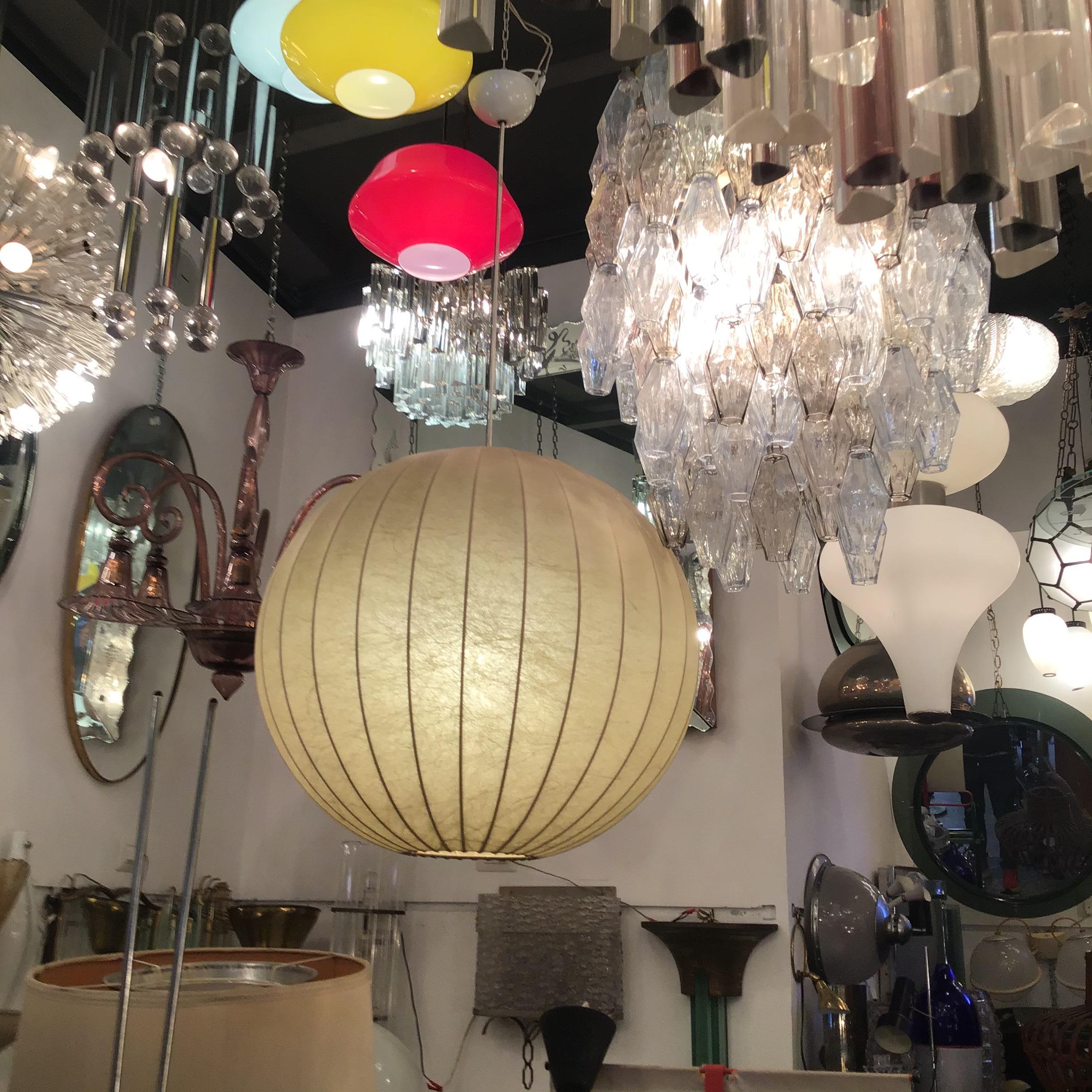 Flos Lustre Achille et PierGiacomo Castiglioni Cocoon Métal 1960 Italie en vente 6