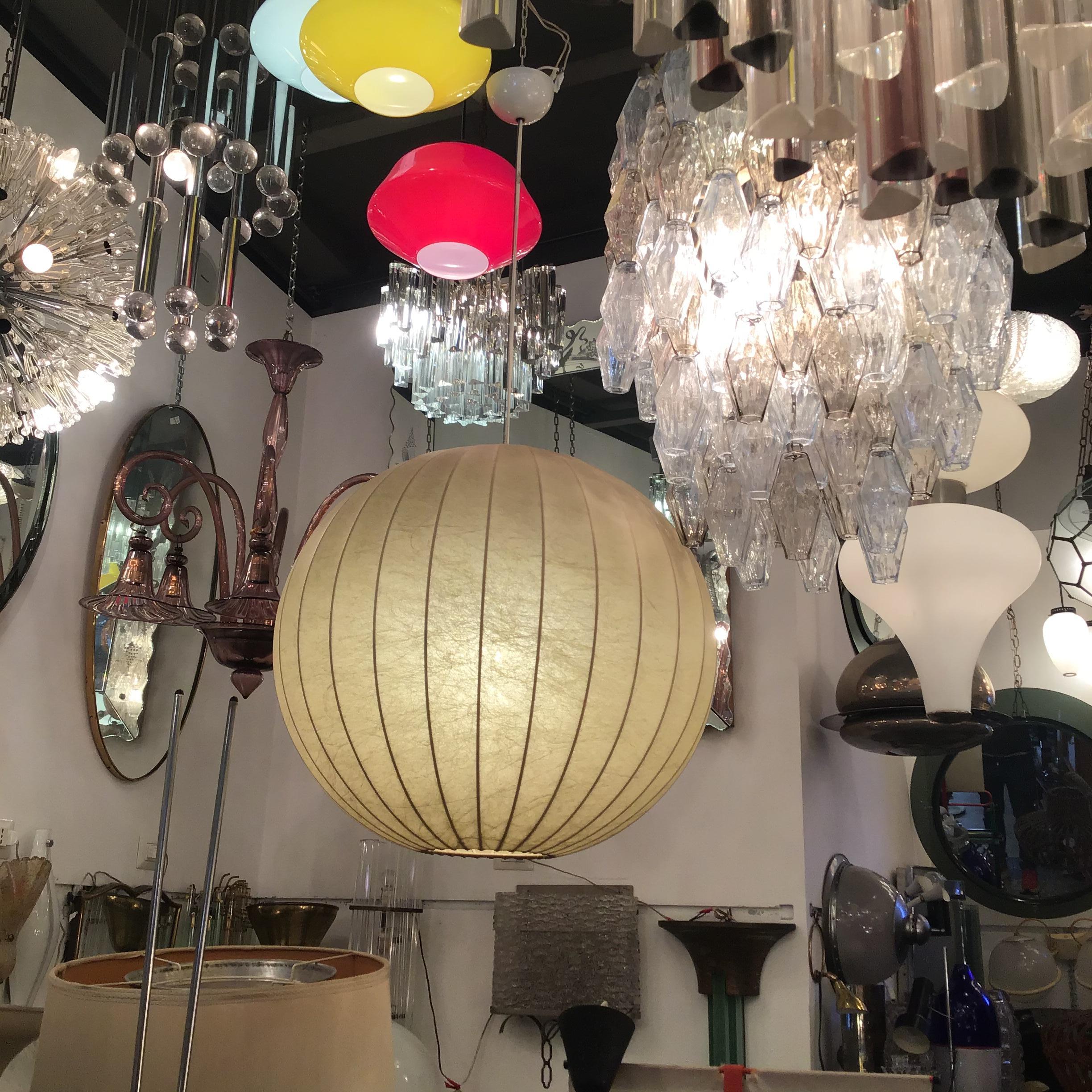 Flos Lustre Achille et PierGiacomo Castiglioni Cocoon Métal 1960 Italie en vente 7