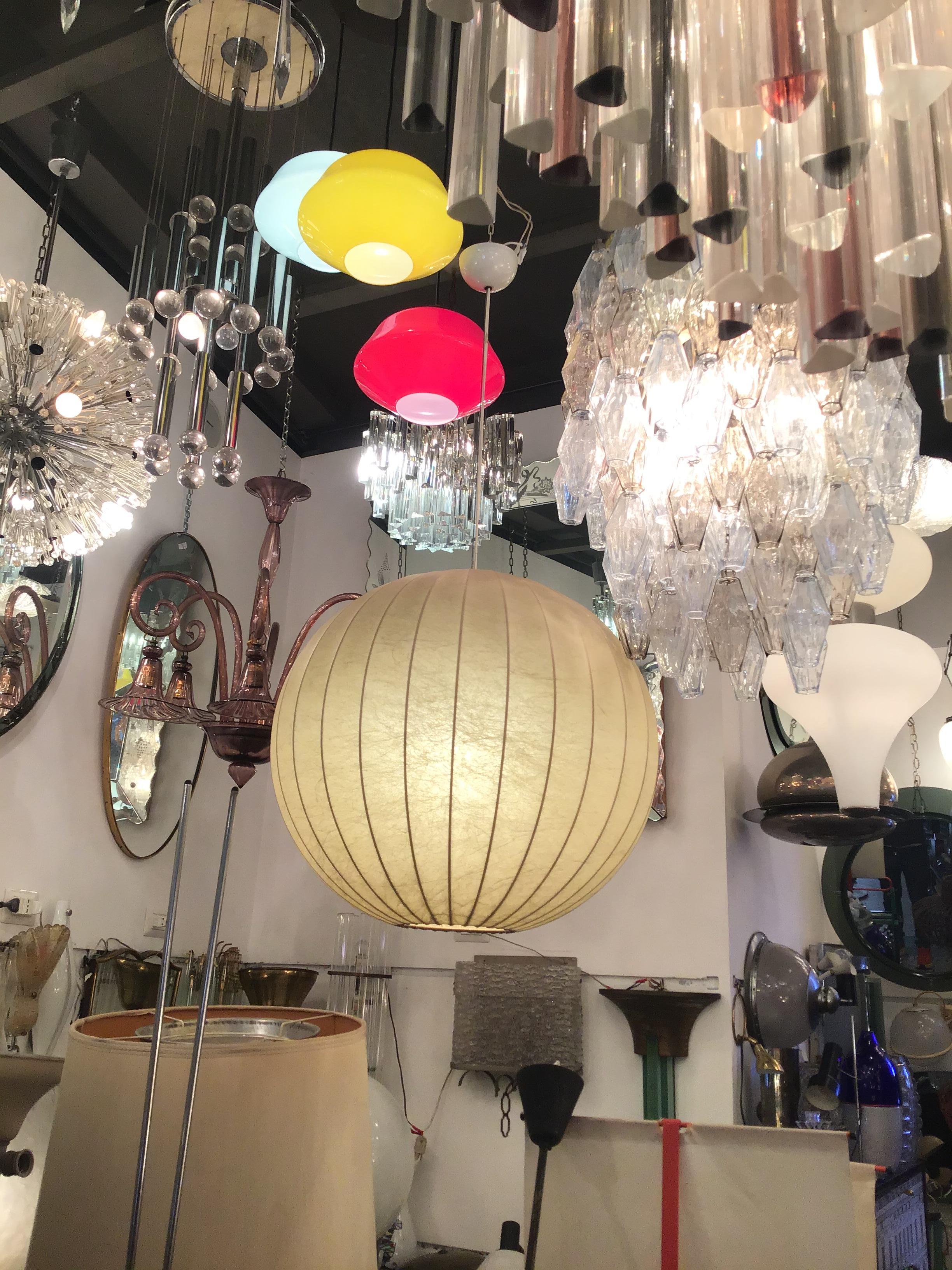 Flos Lustre Achille et PierGiacomo Castiglioni Cocoon Métal 1960 Italie en vente 8