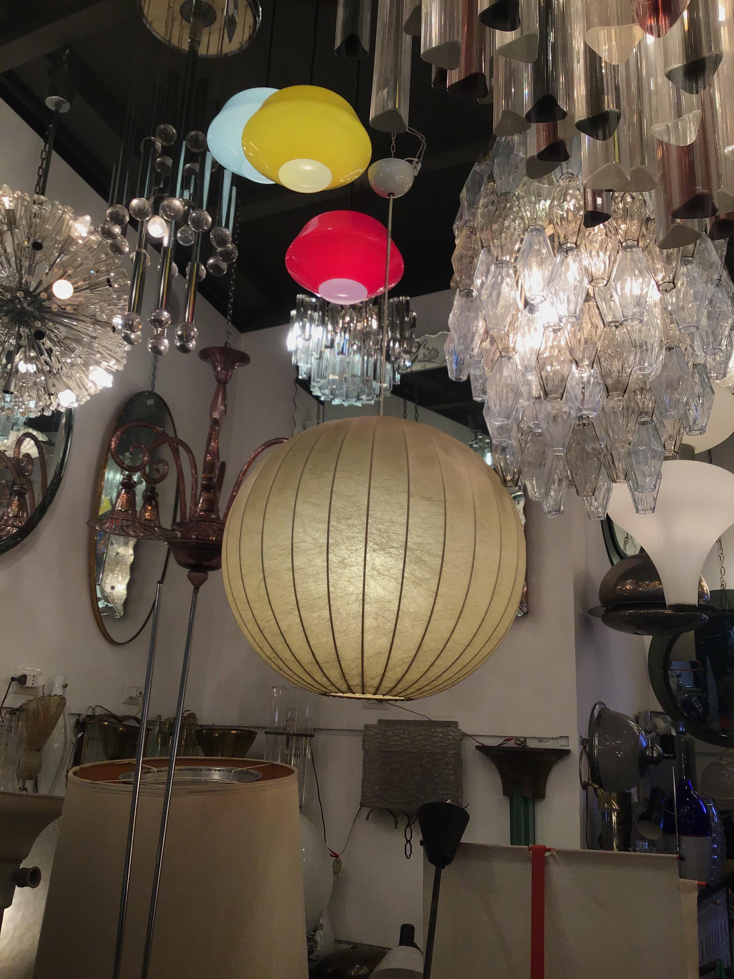 Flos Lustre Achille et PierGiacomo Castiglioni Cocoon Métal 1960 Italie en vente 9