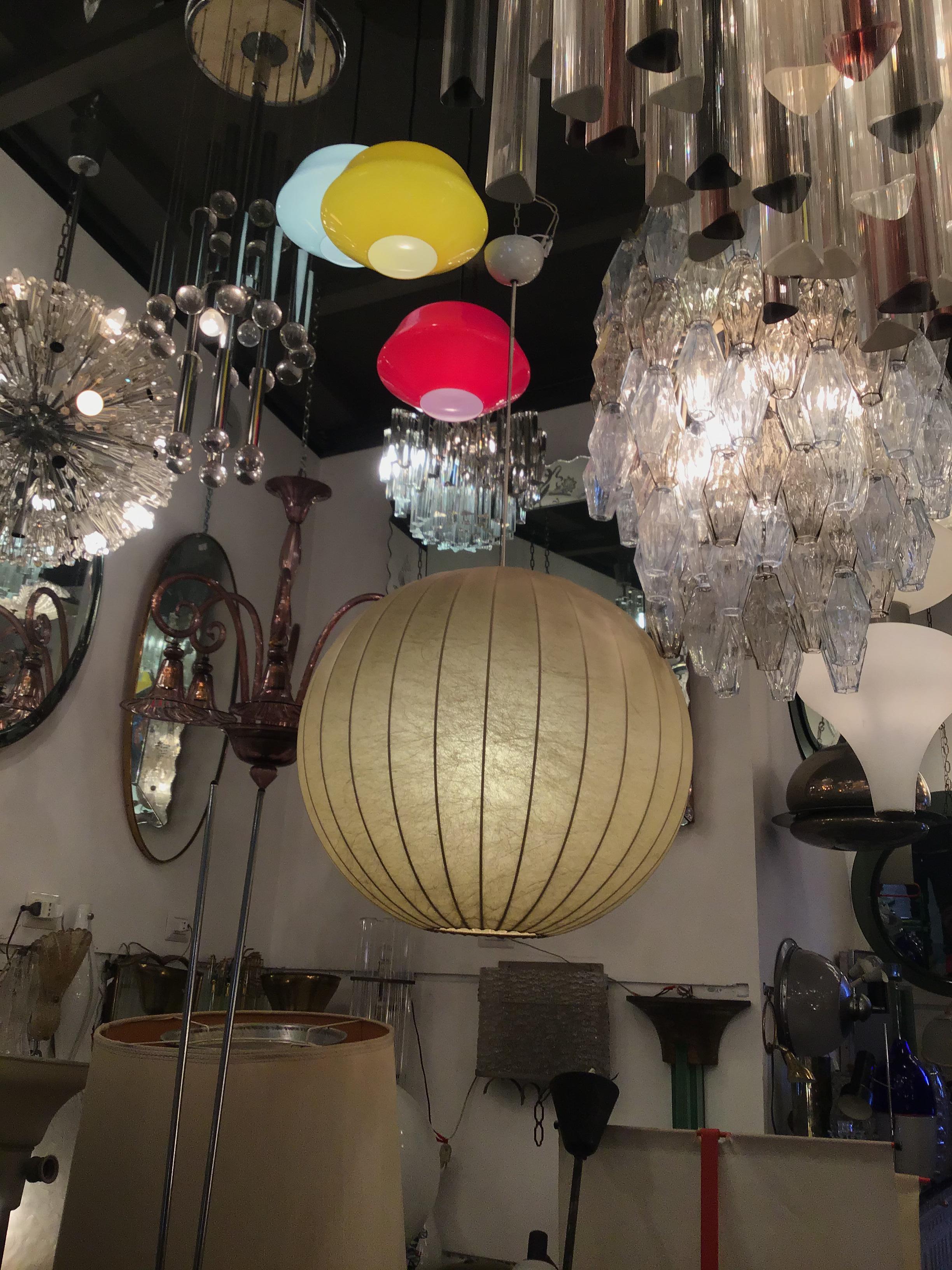 Flos Lustre Achille et PierGiacomo Castiglioni Cocoon Métal 1960 Italie en vente 10