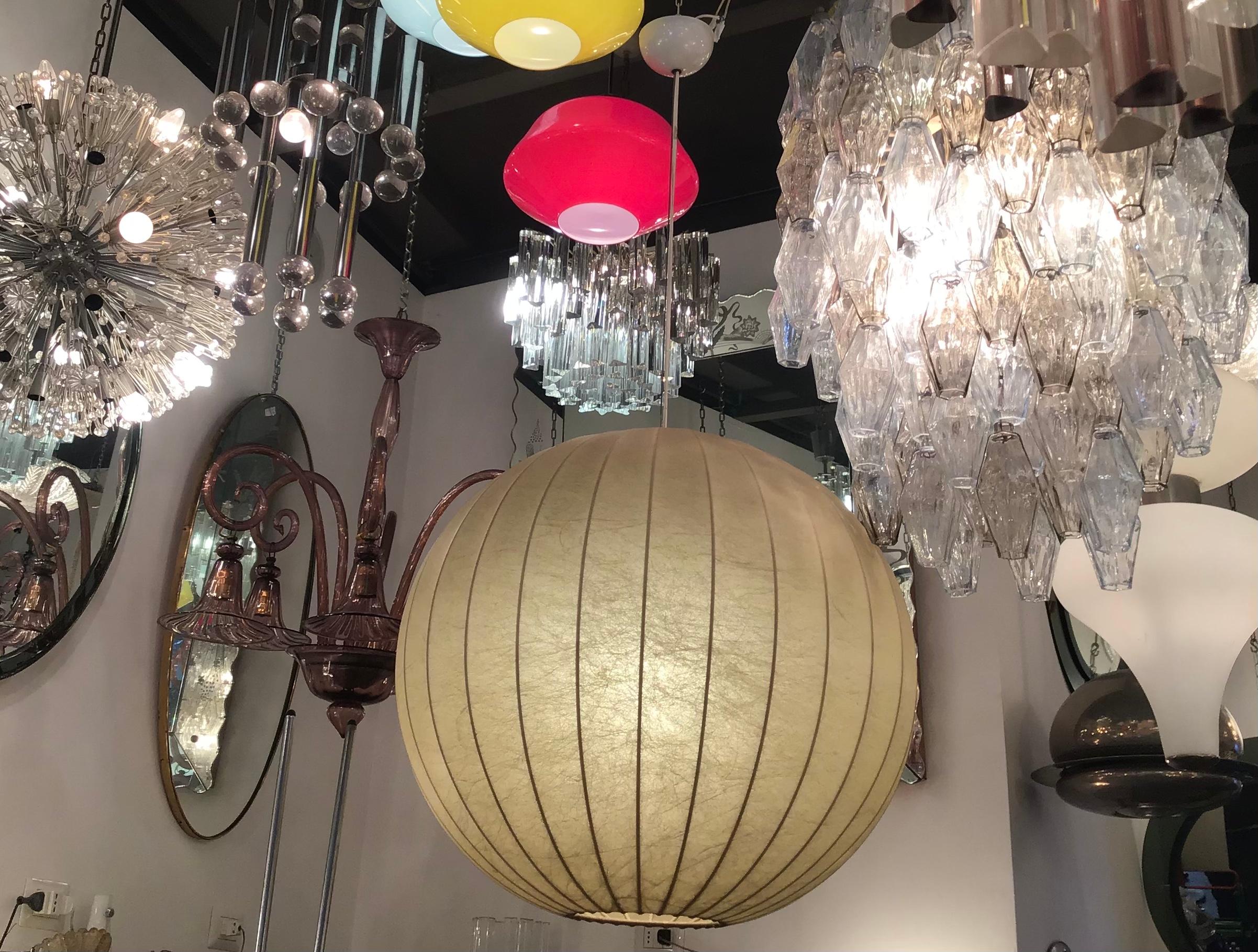 Flos Lustre Achille et PierGiacomo Castiglioni Cocoon Métal 1960 Italie Bon état - En vente à Milano, IT