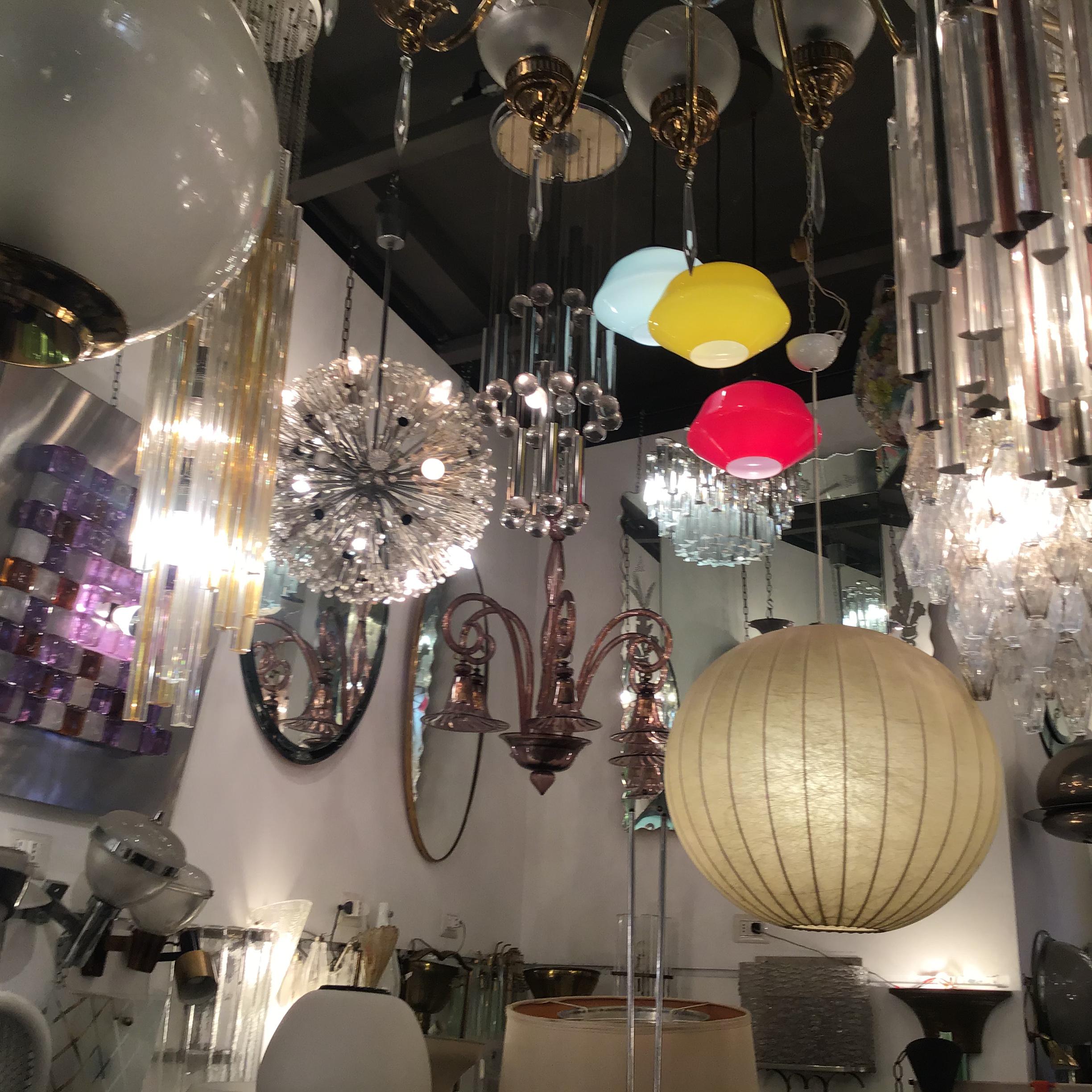 Flos Lustre Achille et PierGiacomo Castiglioni Cocoon Métal 1960 Italie en vente 1