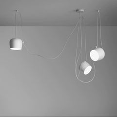 Bouroullec Modern White Pendant Aim Three Light Set w/ Canopy for FLOS, in stock