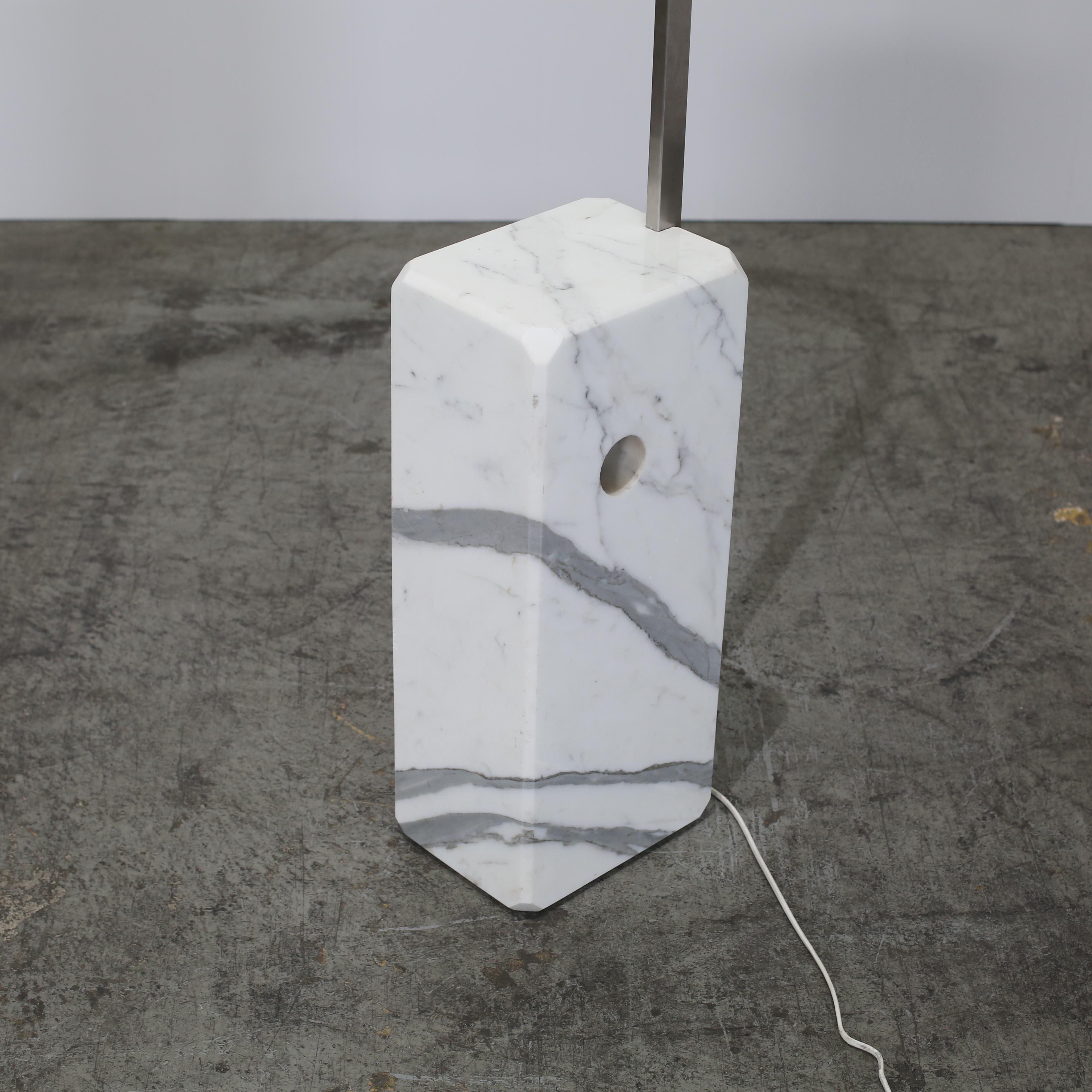 Italian Flos Arco Floor Lamp with Marble Base by Achille Castiglioni For Sale