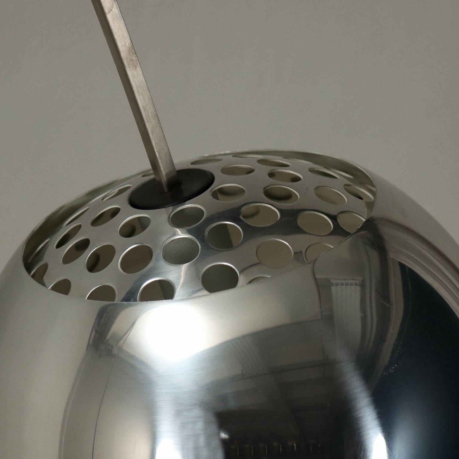 Flos Arco Lamp Steel, Italy, 1980s In Good Condition In Milano, IT