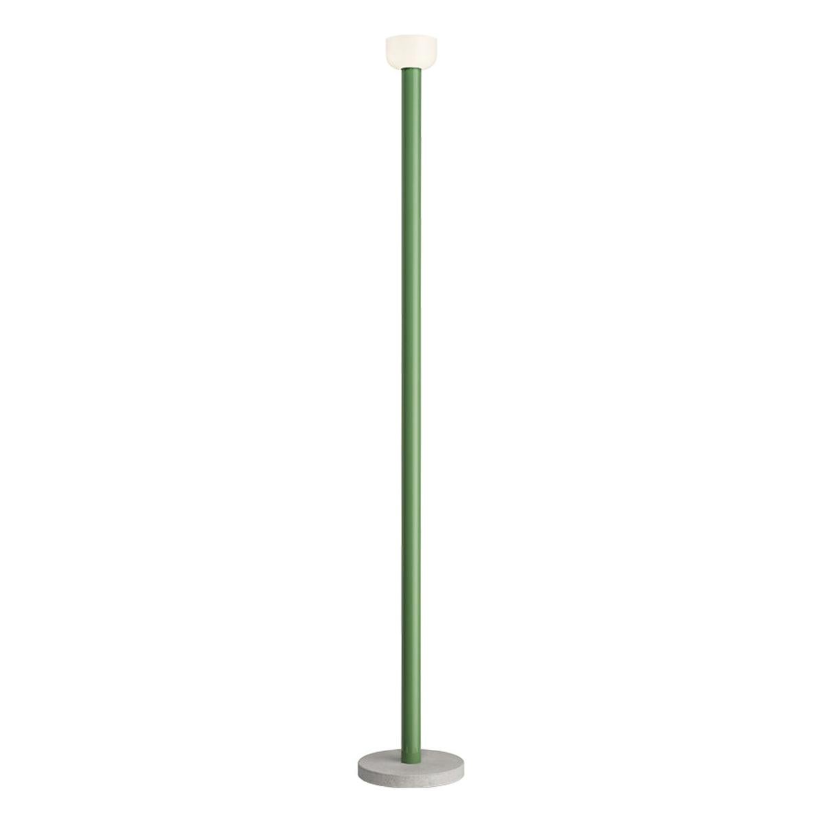 Flos Bellhop Floor Lamp in Green Body with White Diffuser For Sale