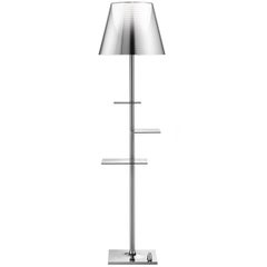 FLOS Bibliotheque Nationale Chrome Floor Lamp with Silver Shade, Philippe Starck