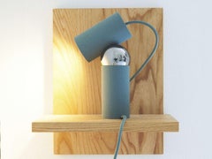 Flos Bilboquet Table Lamp of Polycarbonate and Steel in Sage Color