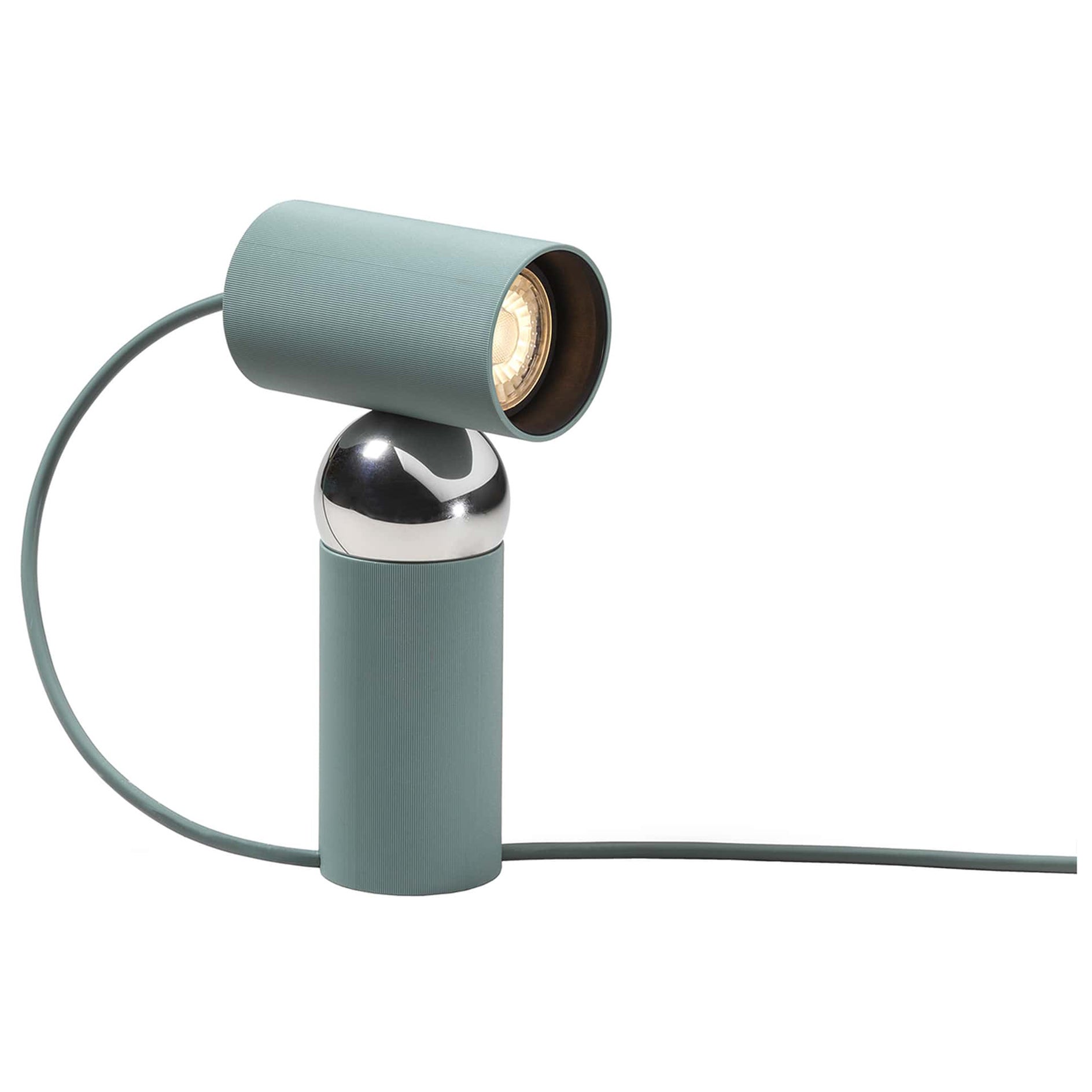 Flos Bilboquet Table Lamp of Polycarbonate and Steel in Sage Color