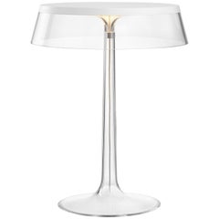 FLOS Bon Jour Chrome Table Lamp w/ Transparent Crown by Philippe Starck