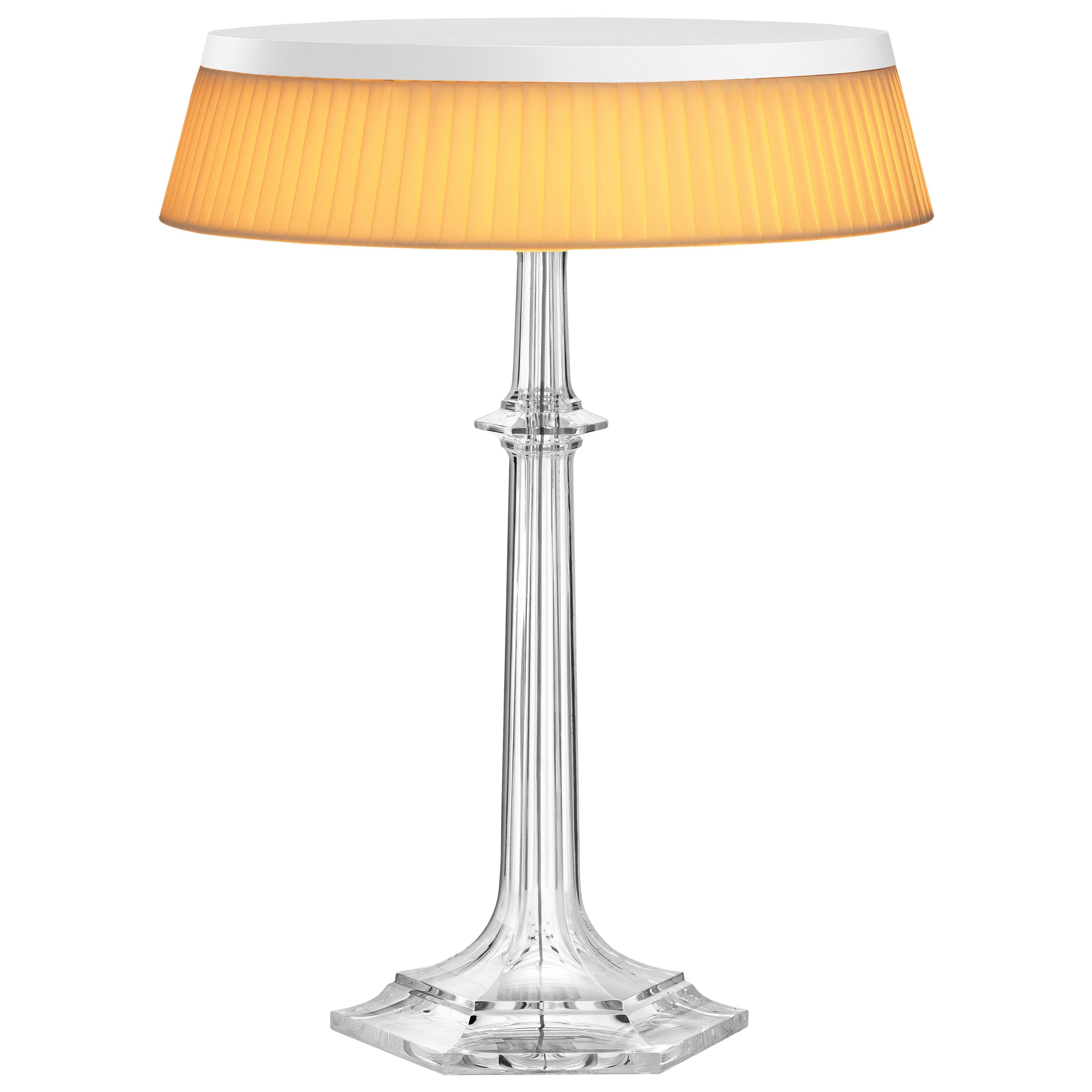 Lampe chromée FLOS Bon Jour Versailles avec couronne d'avo souple de Philippe Starck