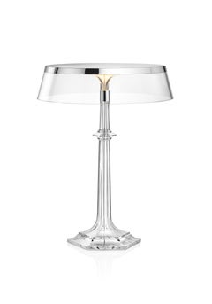 FLOS Bon Jour Versailles Chrome Lamp w/ Transparent Crown by Philippe Starck