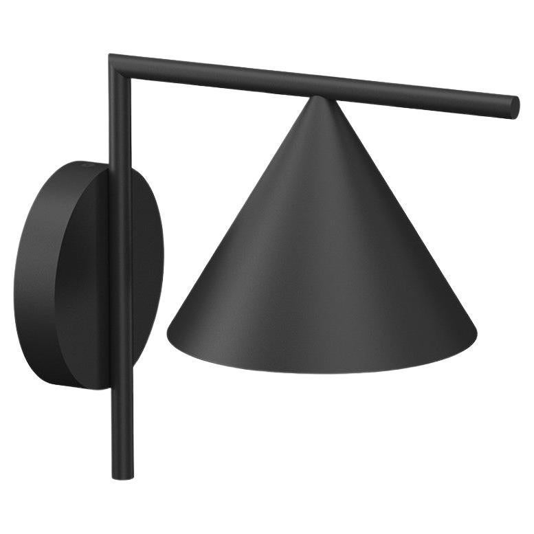 Flos Captain Flint 2700K Dimmable 1-10 Outdoor Wall Sconce in Black For Sale