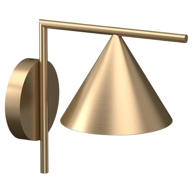 Flos Captain Flint 2700K Dimmable 1-10 Outdoor Wall Sconce in Brass For Sale