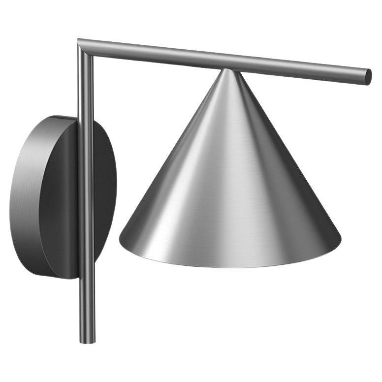 Flos Captain Flint 2700K Dimmable 1-10 Outdoor Wall Sconce in Stainless Steel For Sale