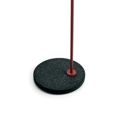 Flos Captain Flint Outdoor 2700K Floor Lamp in Black Lava/Red Burgundy